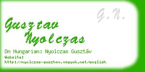 gusztav nyolczas business card